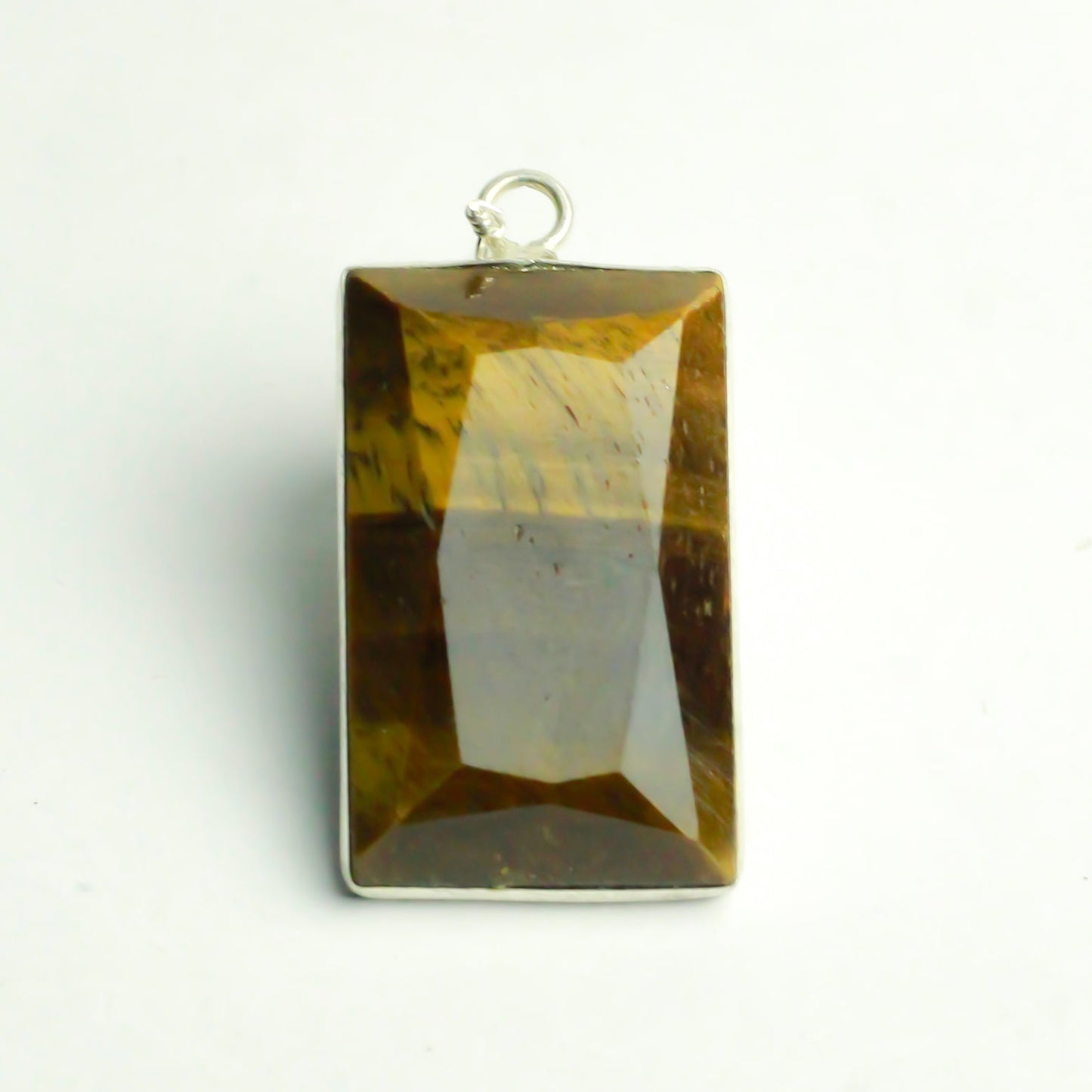 Real Tiger Eye Silver Pendant