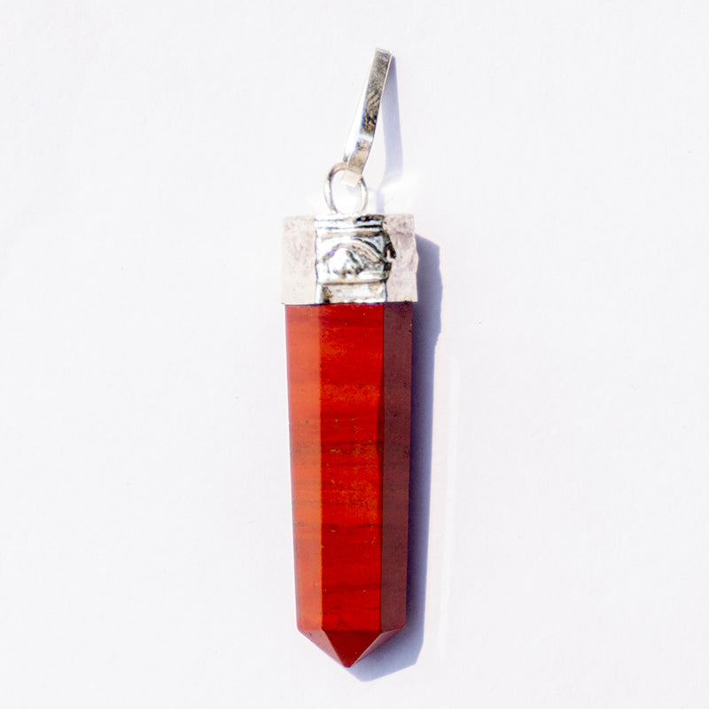 Red Jasper Pendant Crystal And Stone Necklace Point Pendant Jewellery