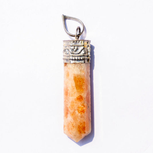 Sunstone Pendant Crystal And Stone Necklace Point Pendant Jewellery