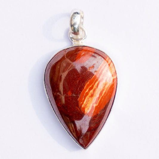 Red Tiger Eye Crystal And Stone Necklace Tear Drop Pendant Jewellery