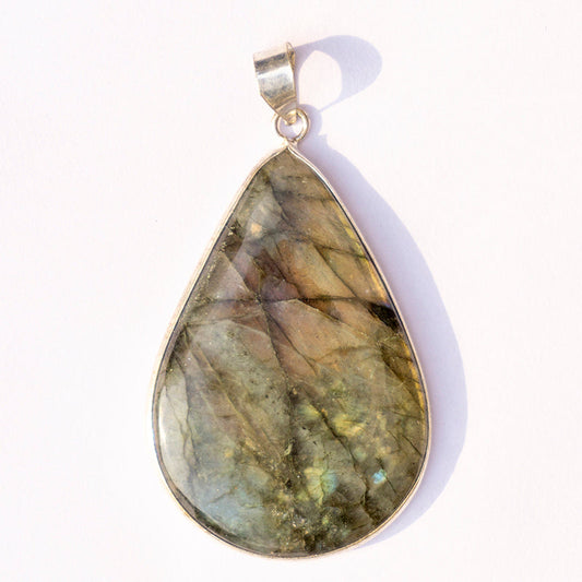 Labradorite Crystal And Stone Necklace Tear Drop Pendant Jewellery