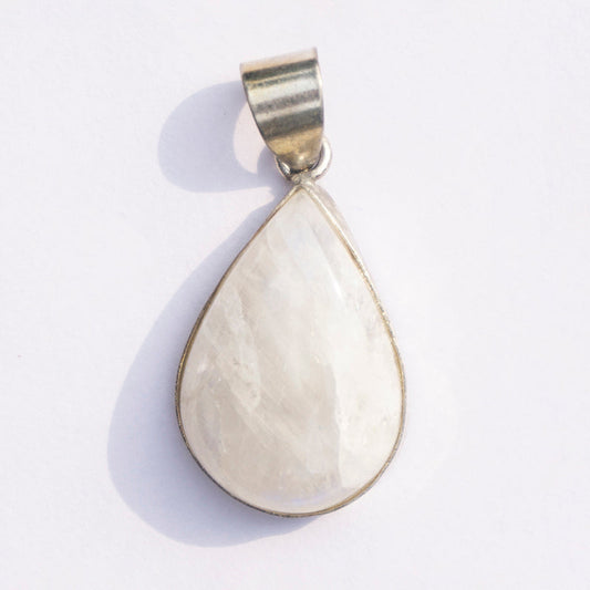 Rainbow Moonstone Crystal And Stone Necklace Teardrop Pendant Jewellery