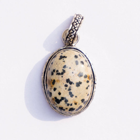 Dalmation Jasper Crystal And Stone Necklace Pendant Jewellery