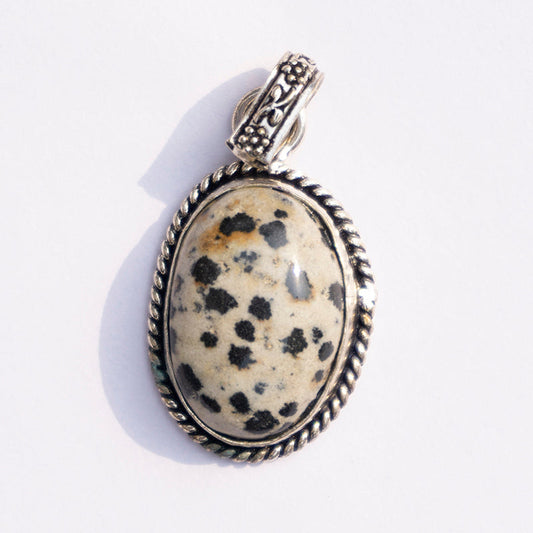 Dalmation Jasper Crystal And Stone Necklace Pendant Jewellery