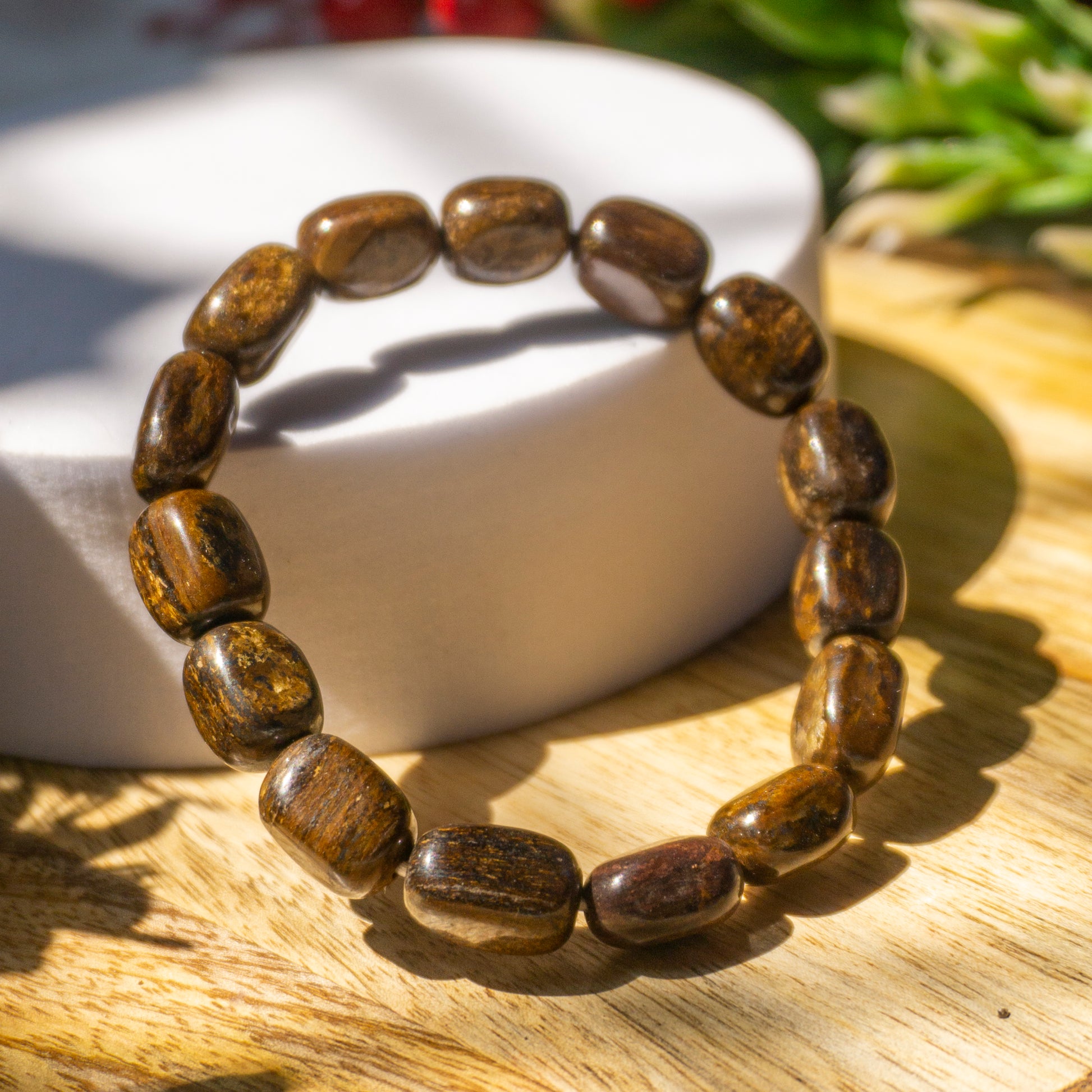 Bronzite Mini Crystal and Stone Tumble Bracelet Jewellery