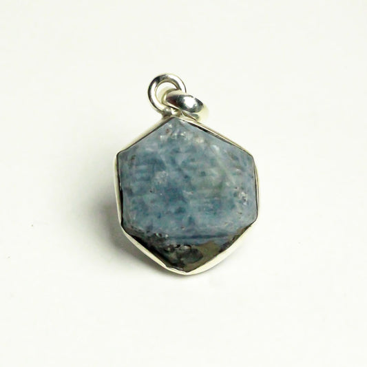 Real Blue Sapphire Silver Pendant