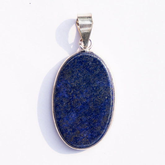 Lapis Crystal And Stone Necklace Oval Pendant Jewellery