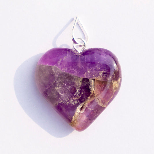 Amethyst Pendant Crystal And Stone Necklace Heart Shaped Pendant Jewellery