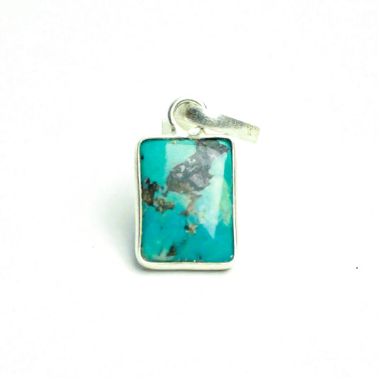 Real Chrysocolla Silver Pendant