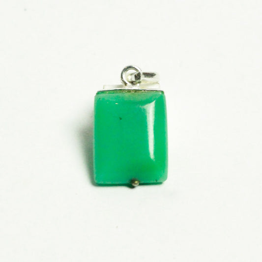 Real Chrysoprase Silver Pendant