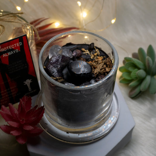 Intention Candle Divinely protected by energy you are not prepared to deal with