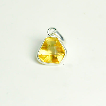 Real Citrine Silver Pendant