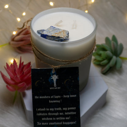 Colossal calm, deep inner knowing, release anger and stress Intention Candle