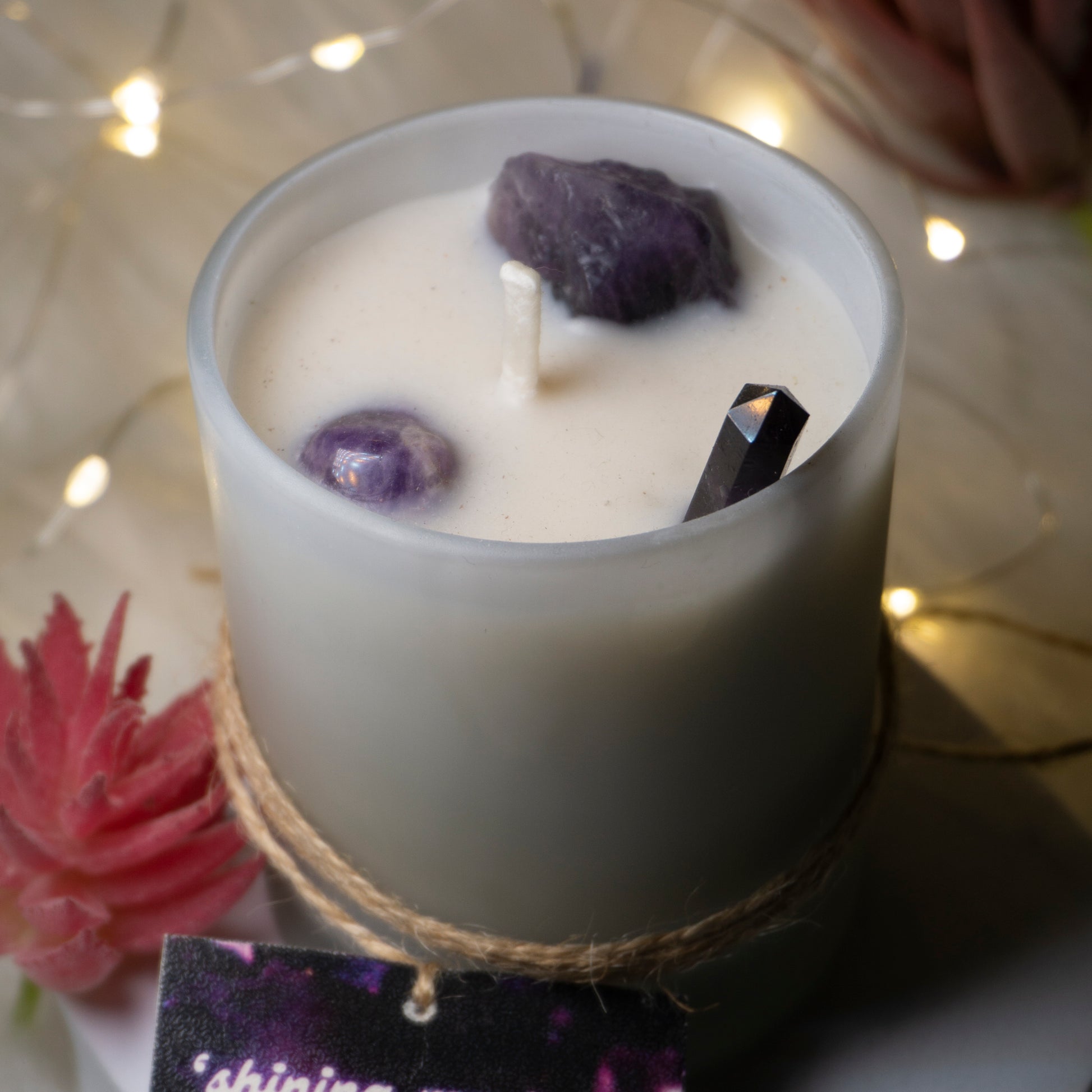 Deep meditation candle, amethyst goodness Intention Candle