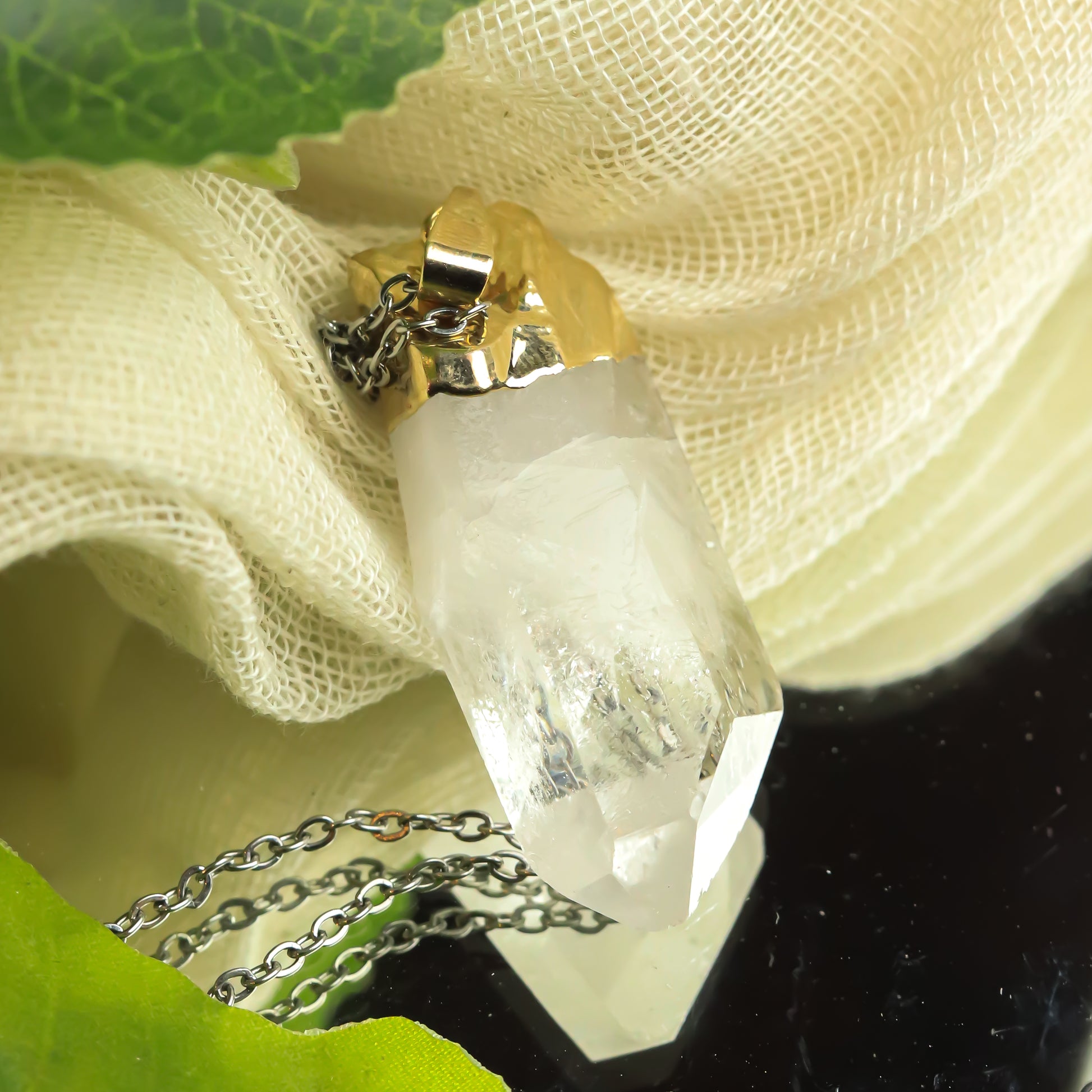 Real Clear Quartz Pendant