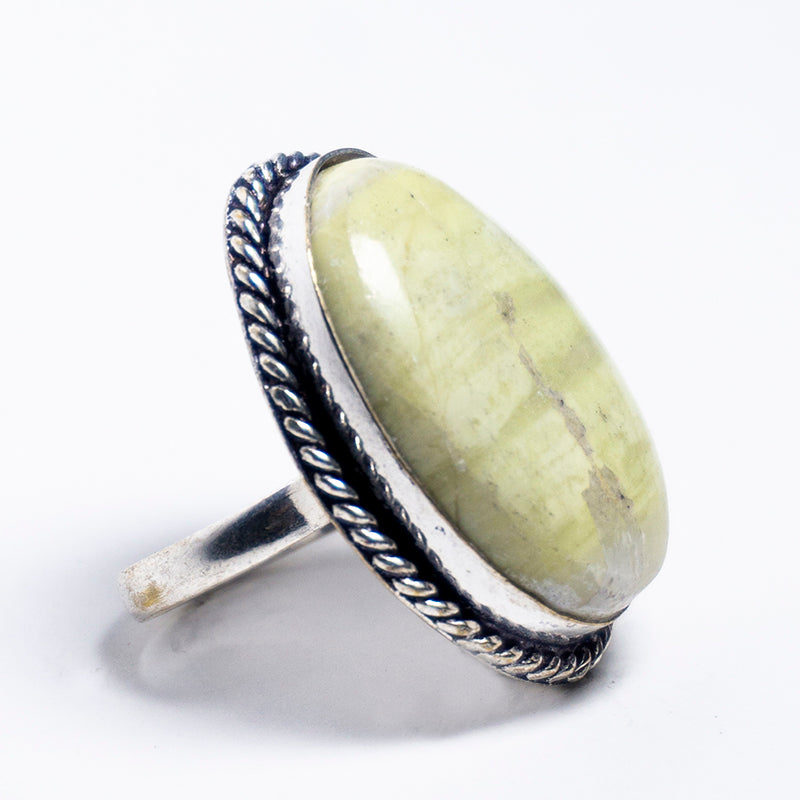 Lemon Jade Crystal Ring