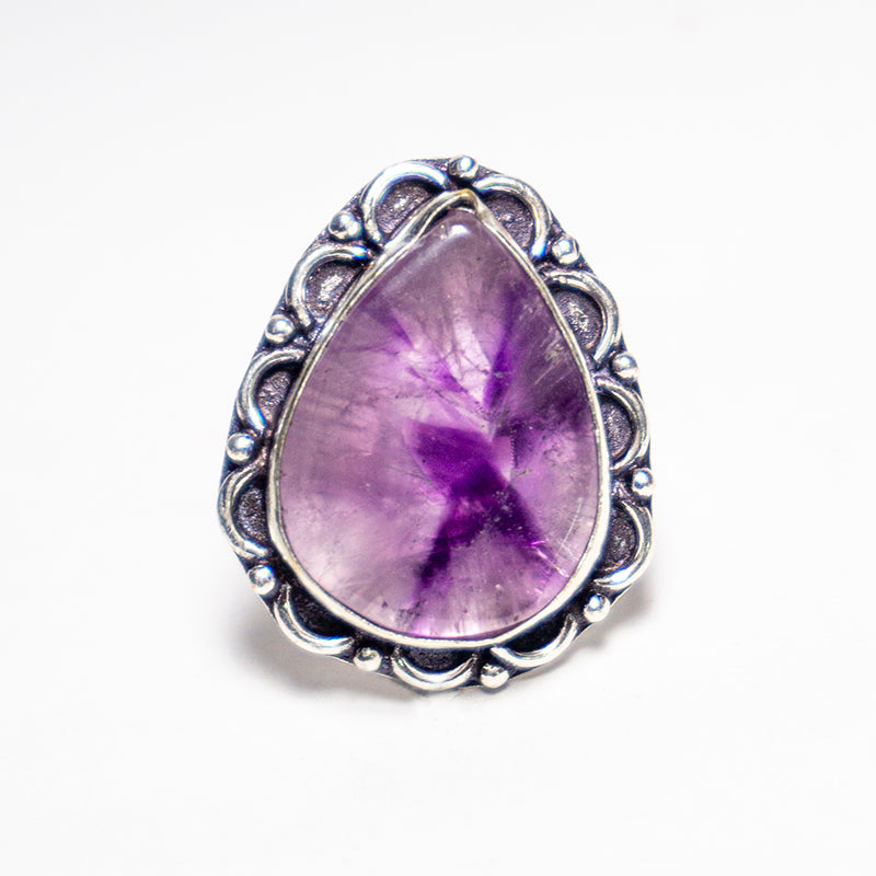 Amethyst Crystal And Stone Ring Jewellery