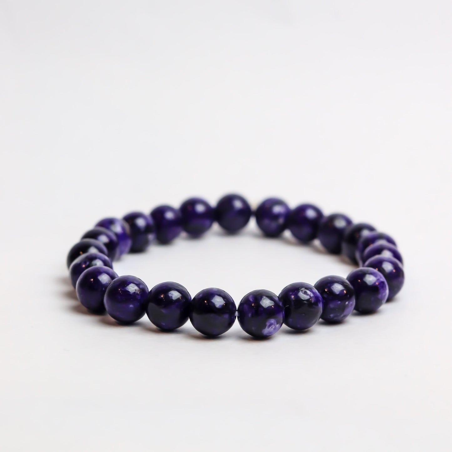 Real Charoite Bead Bracelet