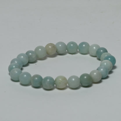 Real Amazonite Crystal and Stone Bead Bracelet Jewellery 8mm