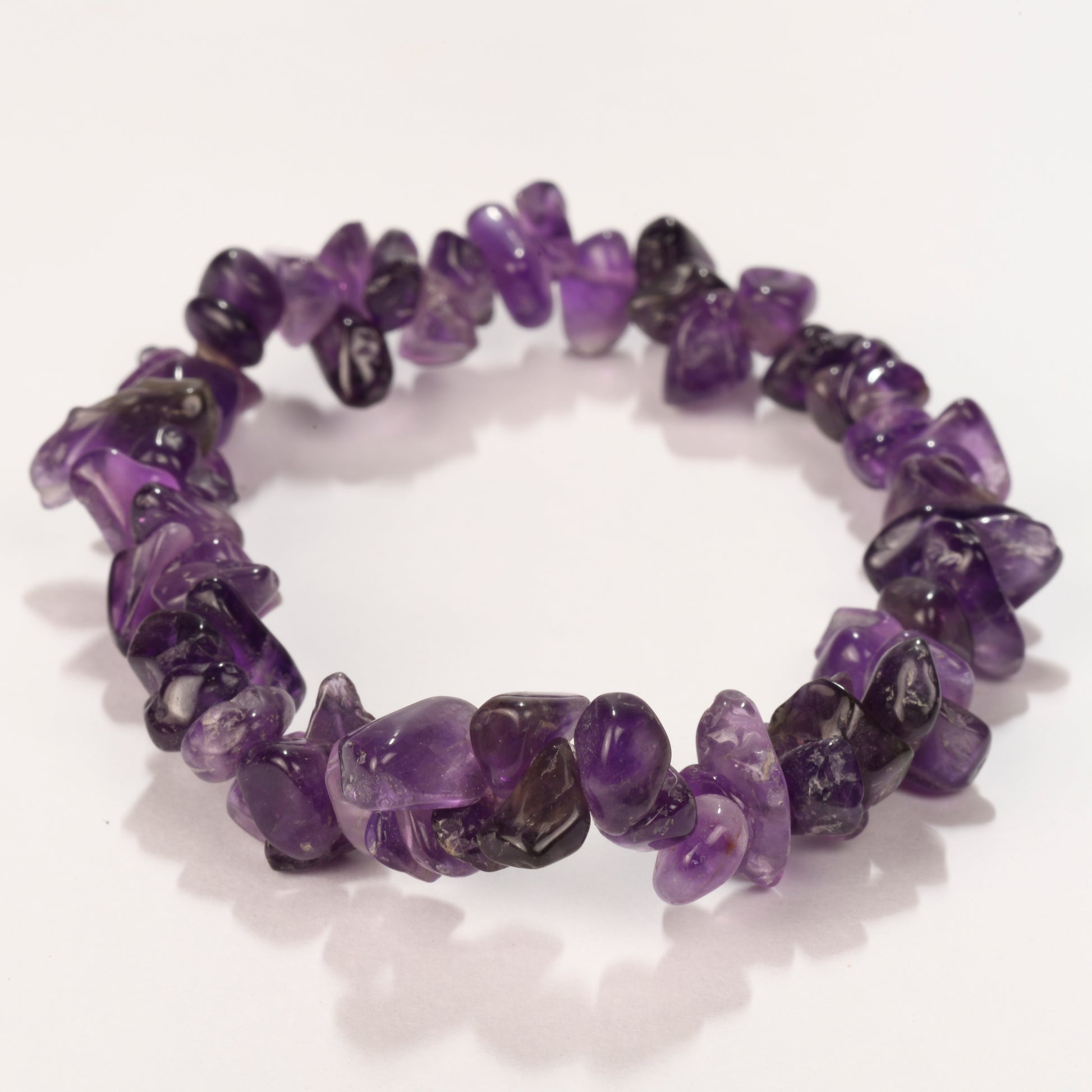 Real Amethyst Crystal and Stone Chip Bracelet Jewellery