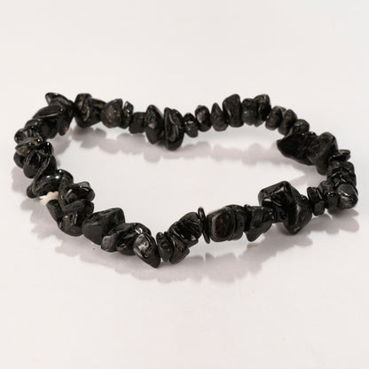 Real Black Tourmaline Crystal and Stone Chip Bracelet Jewellery