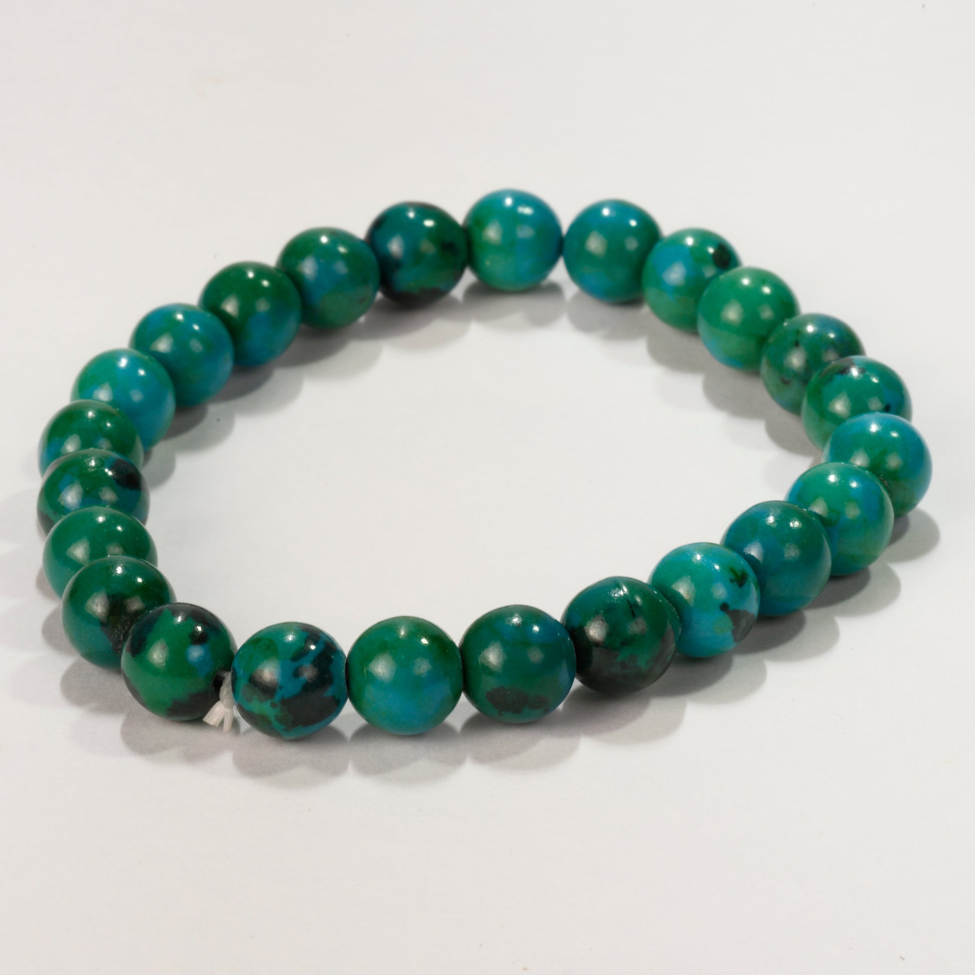 Real Chrysocolla Crystal and Stone Bead Bracelet Jewellery 8mm