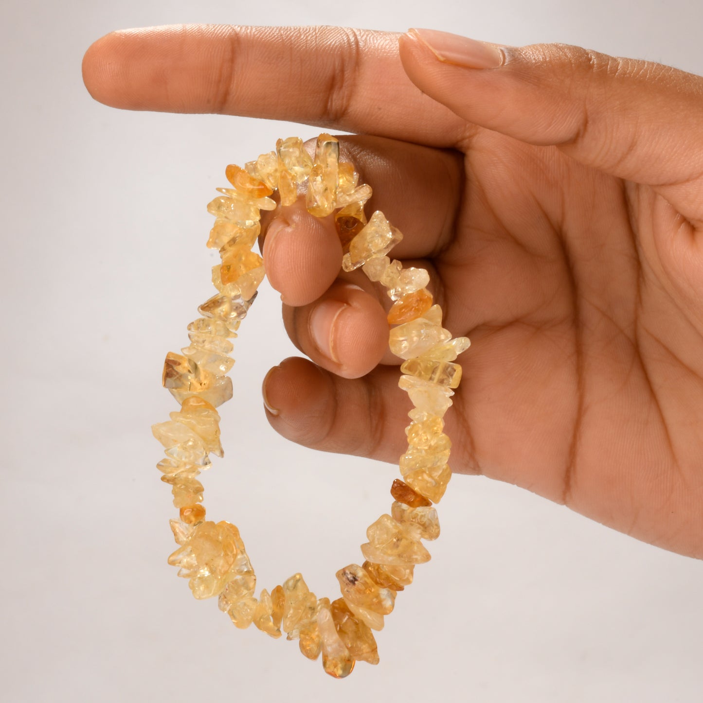 Real Citrine Crystal and Stone Chip Bracelet Jewellery