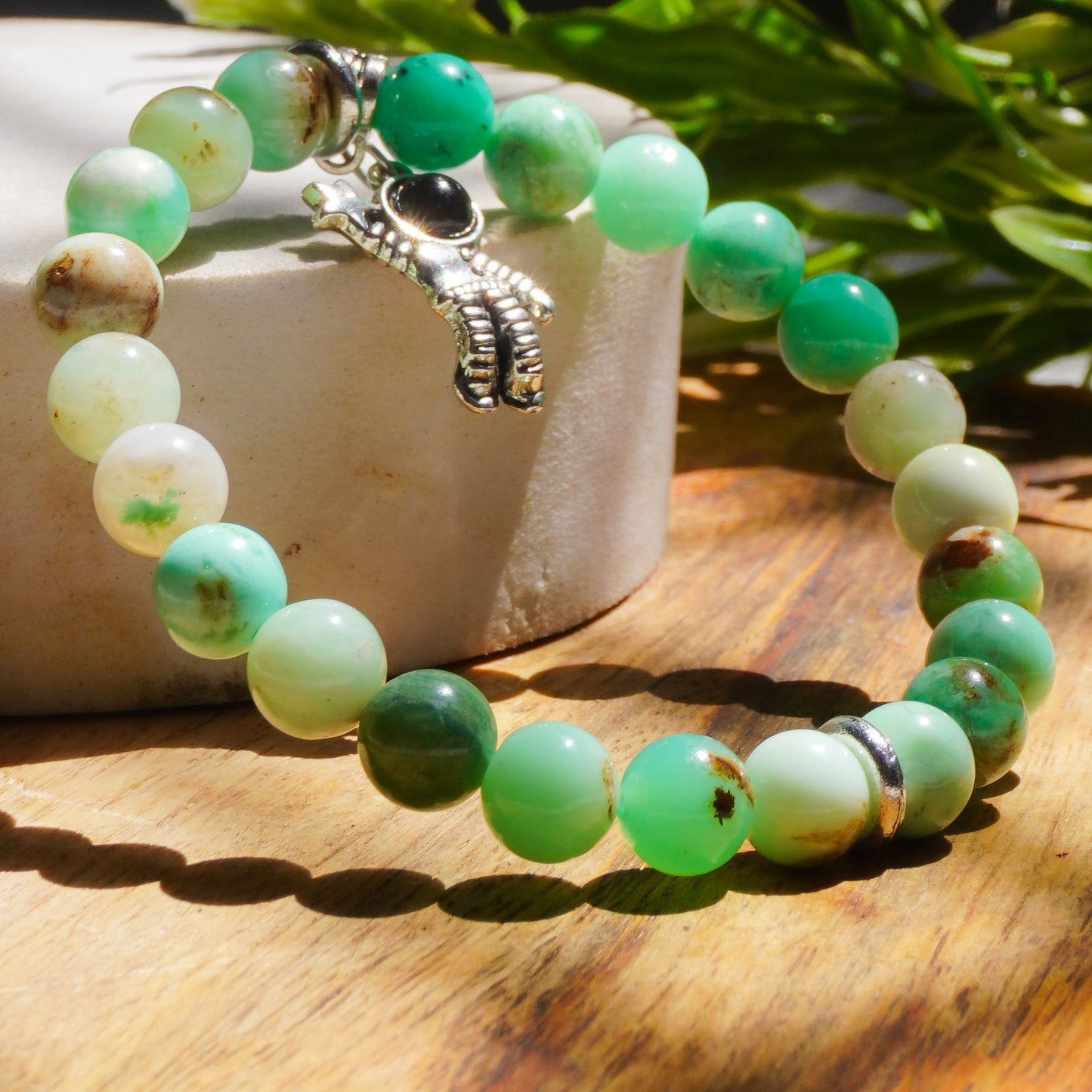 Chrysoprase Crystal - The World Of Joy,Cosmic Knowledge And enlightenment Fancy Bracelet