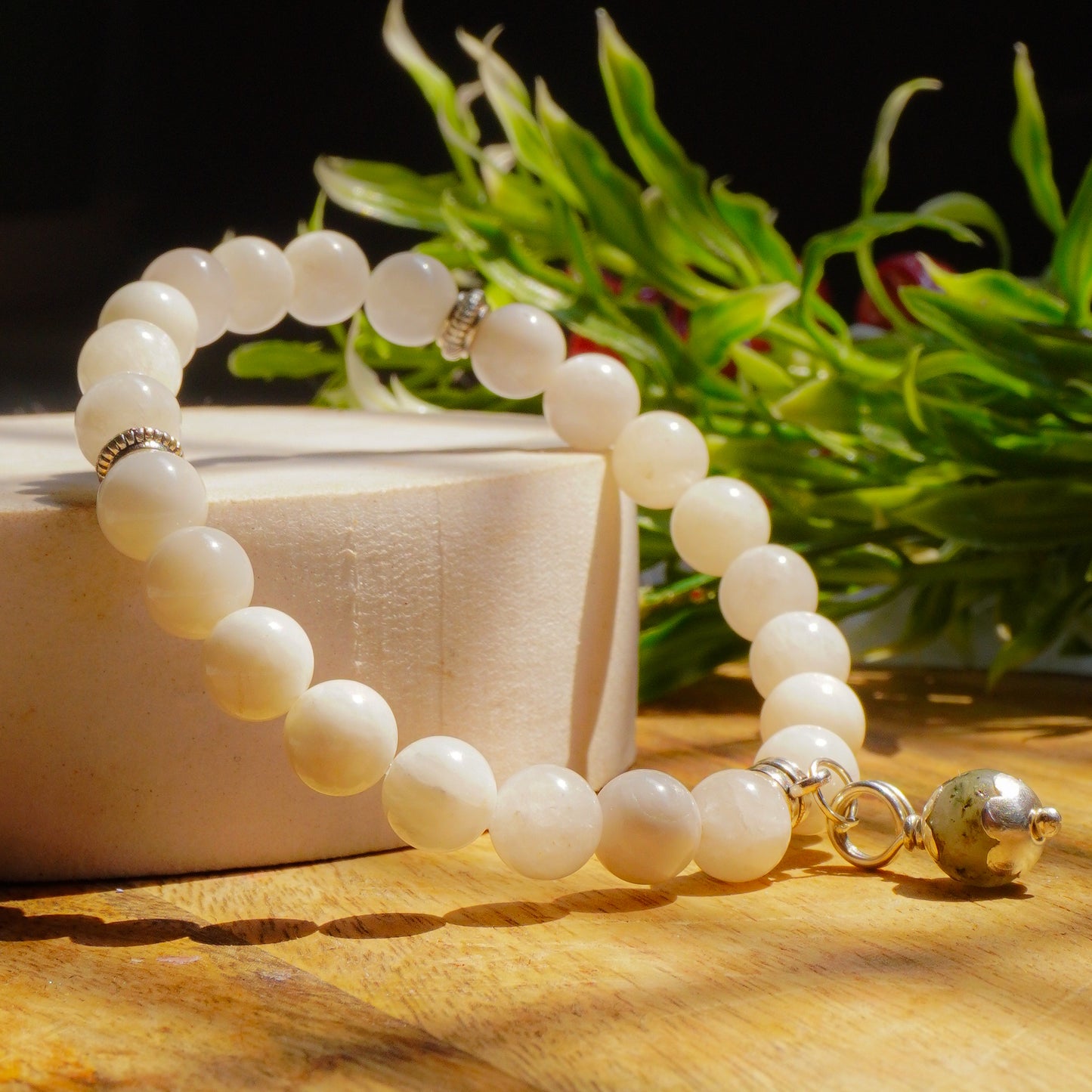 The Seer,The High Priestess And The Hierophant Intention Bracelet(Moonstone Crystal With Labradorite Charm)