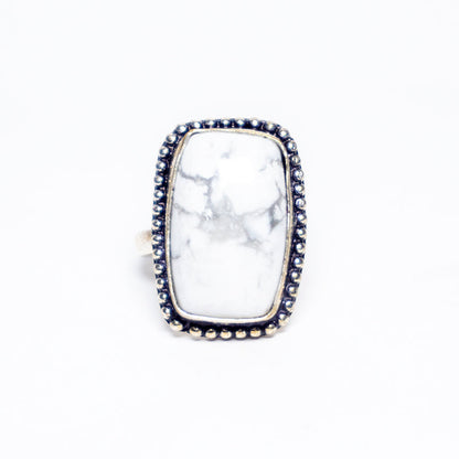 Howlite Crystal Ring