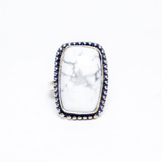 Howlite Crystal Ring