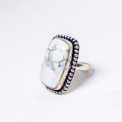 Howlite Crystal Ring