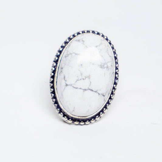 Howlite Crystal Ring