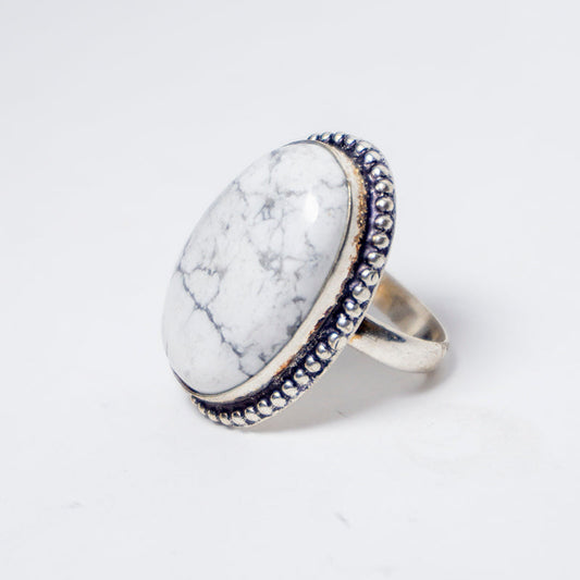 Howlite Crystal Ring