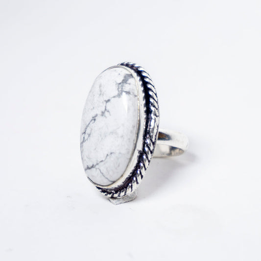 Howlite Crystal Ring