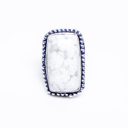 Howlite Crystal Ring