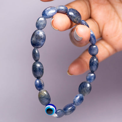 Madagascar Blue Sapphire Bracelet Crystal And Stone Mini Tumble Bracelet Jewellery 8 mm