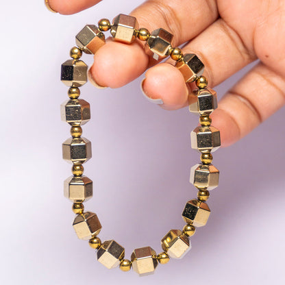 Golden Hematite Bracelet Crystal And Stone Fancy Bracelet Jewellery