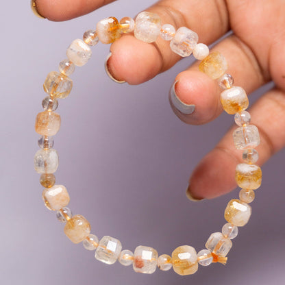 Citrine Bracelet Crystal And Stone Fancy Bracelet Jewellery 8 mm