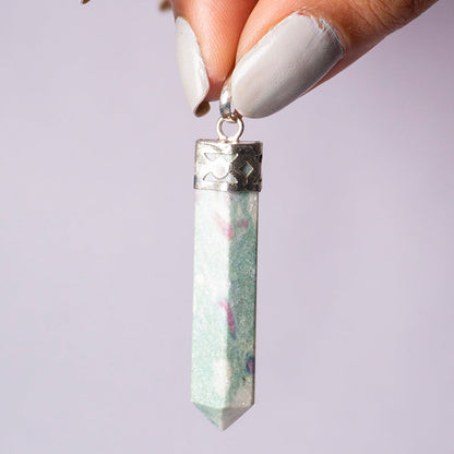 Ruby Zoisite Pendant Crystal And Stone Necklace Point Pendant Jewellery