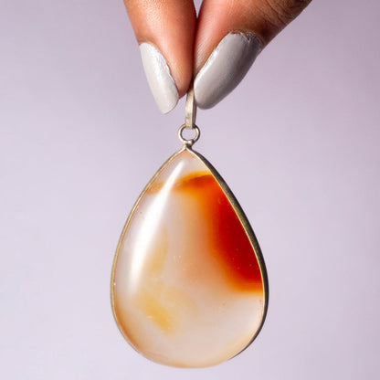 Carnelian Crystal And Stone Necklace Teardrop Pendant Jewellery