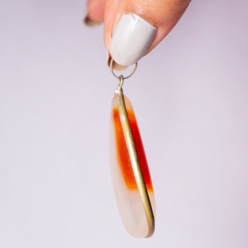 Carnelian Crystal And Stone Necklace Teardrop Pendant Jewellery