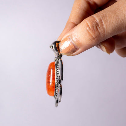 Carnelian Crystal And Stone Necklace Turtle Pendant Jewellery