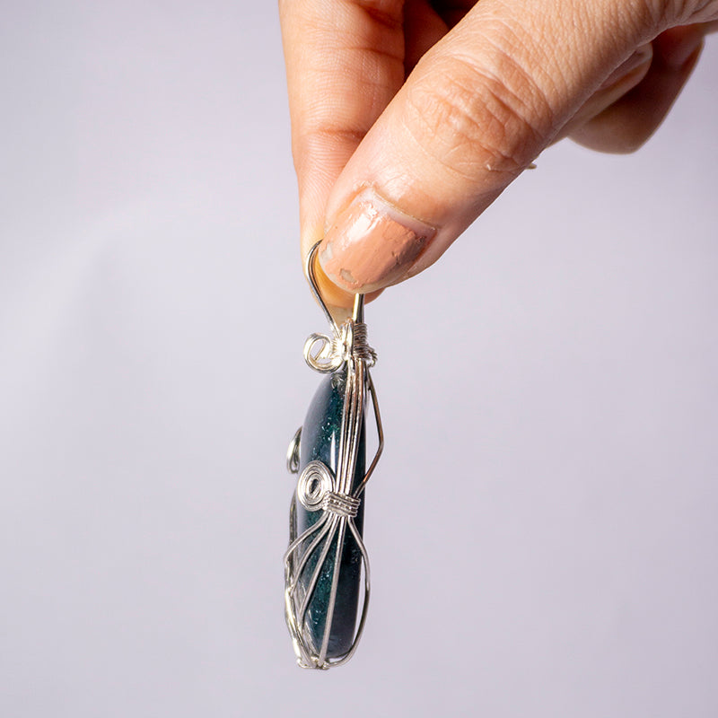 Moss Agate Crystal And Stone Necklace Pendant Jewellery