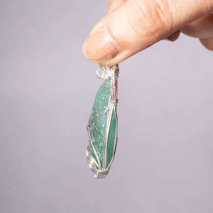 Green Aventurine Crystal And Stone Necklace Pendant Jewellery