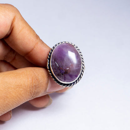 Amethyst Crystal And Stone Ring Jewellery