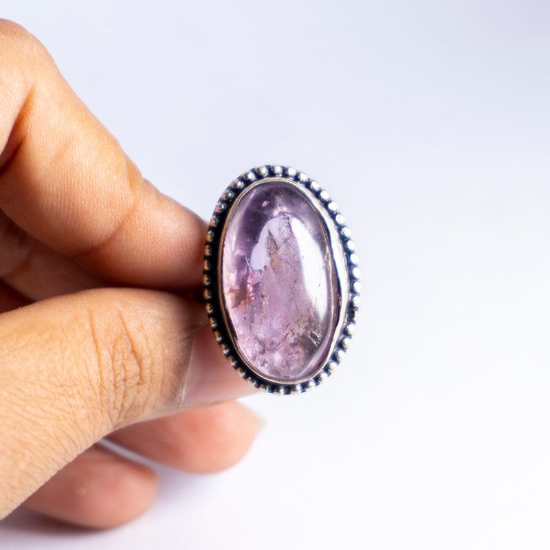 Amethyst Crystal And Stone Ring Jewellery