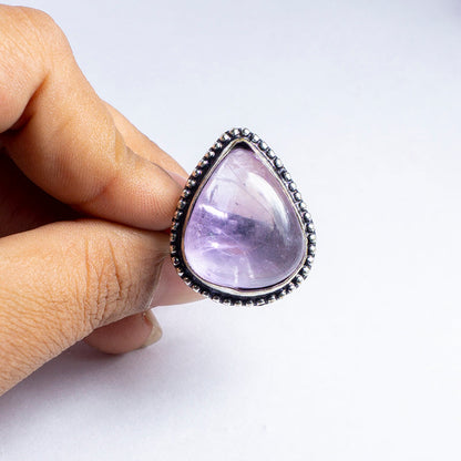 Amethyst Crystal And Stone Ring Jewellery