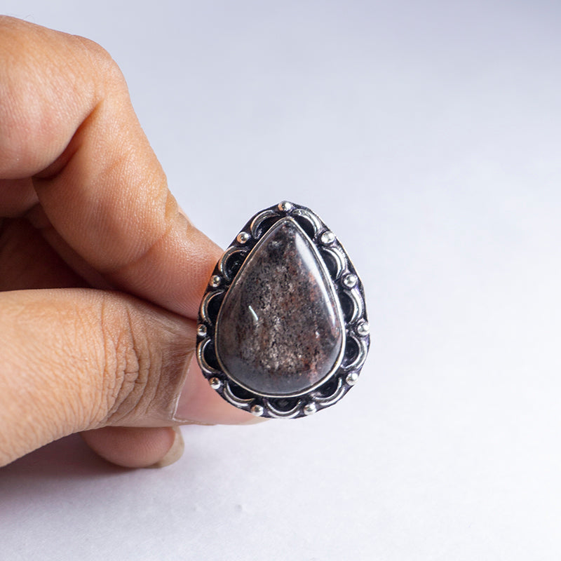 Black Onyx Crystal And Stone Ring Jewellery