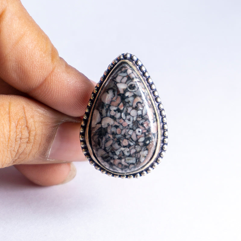 Leopard Skin Crystal And Stone Ring Jewellery